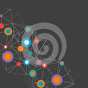 Network color technology communication background.