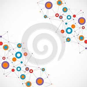 Network color technology communication background.