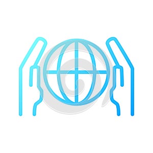 Network communication pixel perfect gradient linear vector icon