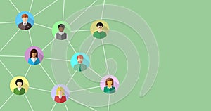 Network concept with diverse people
