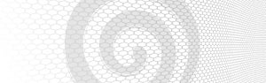 Network concept hexagonal pattern in 3D dimensional perspective, abstract background of future technology, science dynamic