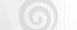 Network concept hexagonal pattern in 3D dimensional perspective, abstract background of future technology, science dynamic