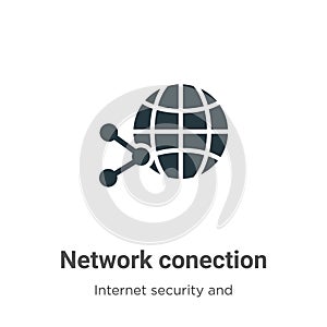 Network conection vector icon on white background. Flat vector network conection icon symbol sign from modern internet security photo