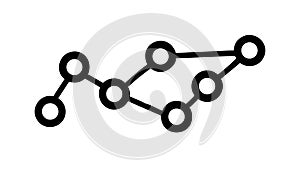 Network Connected Dots Graph Ã¢â¬' Data, Connection, Digital System, vector design Generative AI