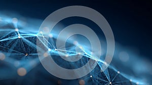 Network connecting dots and lines representing data flow