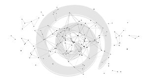 Network Connection, Abstract Technology Background, Digital Data, Plexus, Connectivity, Lines, Dots, White Background