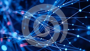 Network connection abstract technology data flow digital communication internet Generative AI