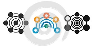 Network Connection Concept with Nodes and Lines Representing Collaboration and Teamwork