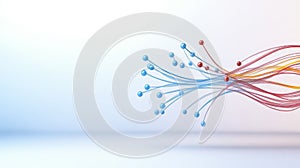 Abstract Flowing Data Stream Network connection data flow digital innovation technology progress future concept