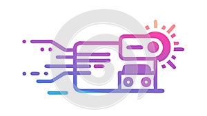 Network Connection Data Transfer Computing Technology Digital, vector design Generative AI