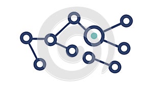 Network Connection Distributed System Node, vector design Generative AI