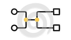 Network Connection Flow Icon, Data Communication Link, vector design Generative AI