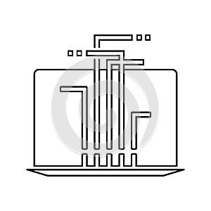 network connection icon. Element of cyber security for mobile concept and web apps icon. Thin line icon for website design and