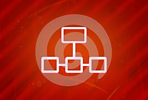 Network connection icon isolated on abstract red gradient magnificence background