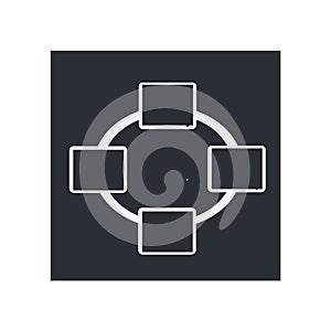 Network Connection icon vector sign and symbol isolated on white background, Network Connection logo concept