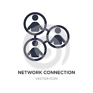 network connection icon on white background. Simple element illustration from People concept