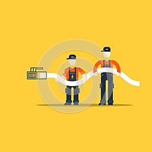 Network connection, internet access