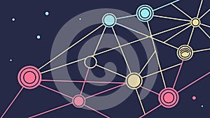 Network connection lines, digital technology, data flow vector design Generative AI