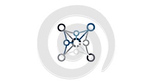 Network Connection Logo. Abstract Molecule Structure Design.