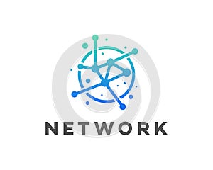 Network Connection Logo Modern Tech Design