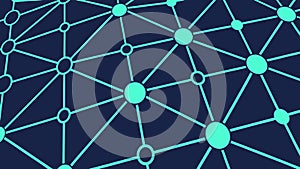 Network Connection Mesh: Digital Communication Technology, vector design Generative AI