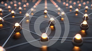 Network Connection Nodes, Digital Data Transfer Background