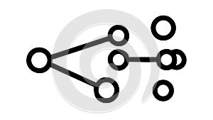 Network connection points icon for sharing data , vector design Generative AI