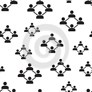 Network connection seamless pattern background. Business flat vector illustration. People connection sign symbol pattern.