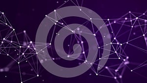 Network connection structure. Abstract background with dots and lines. Big data visualization. 3d rendering