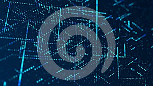 Network connection structure. Abstract digital background. Big data visualization. Technological background. 3d rendering