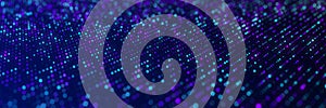 Network connection structure. Abstract mesh background. Big data visualization. 3D rendering