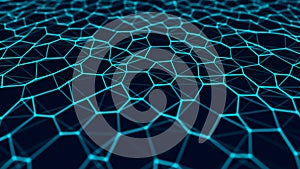 Network connection structure. Abstract technology background. Science background. Big data digital background. 3d rendering