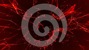 Network connection structure. Big data. Connecting points and lines. Abstract technology background. Plexus effect. 3d