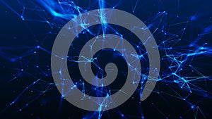 Network connection structure. Big data. Connecting points and lines. Abstract technology background. Plexus effect. 3d