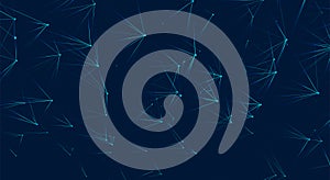 Network connection structure. Big data. Connecting points and lines. Abstract technology background. Plexus effect. 3d