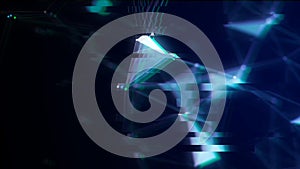 Network connection structure. Concept of hi tech and future. Communication and web concept. Big data visualization. Distortion of