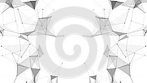 Network connection structure. Concept of hi tech and future. Communication and web concept. Big data visualization. Vector