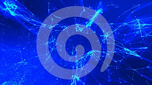 Network connection structure. Big data. Connecting points and lines. Abstract technology background. Plexus effect. 3d