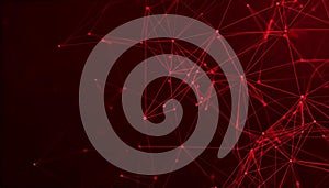 Network connection structure. Connecting points and lines. Big data. Abstract technology background. Plexus effect. 3d rendering