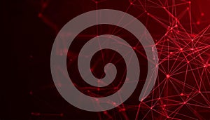 Network connection structure. Connecting points and lines. Big data. Abstract technology background. Plexus effect. 3d rendering
