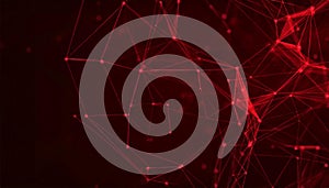 Network connection structure. Connecting points and lines. Big data. Abstract technology background. Plexus effect. 3d rendering