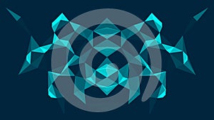 Network connection structure. Futuristic background made of triangles. Connecting dots and lines. Abstract technology