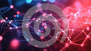 Network connection visualizing digital data communication technology