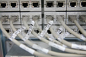 Network connections going into rack
