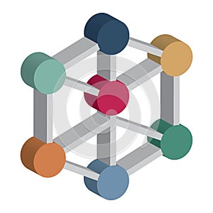 Network Connections Isometric Vector Isolated icon which can easily modify or edit