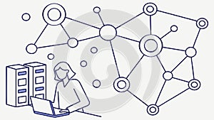 Network Connectivity, Digital Infrastructure, vector design Generative AI