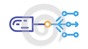 Network data connection: seamless information flow and digital integration, vector design Generative AI