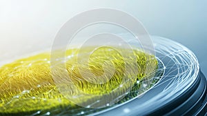 Network Data Visualization CloseUp View Abstract digital network data flow connection technology and innovation