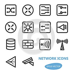 Network Devices Icon Set photo
