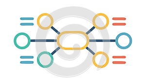 Network diagram icon for connectivity and data relations, vector design Generative AI